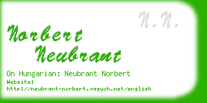 norbert neubrant business card